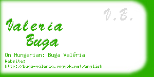 valeria buga business card